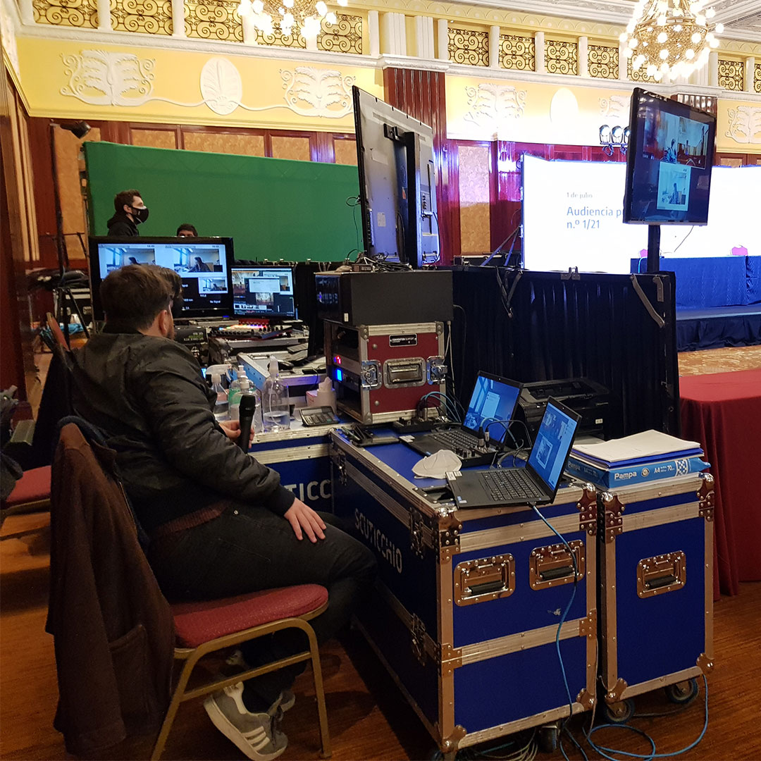 Behind the scenes of events.