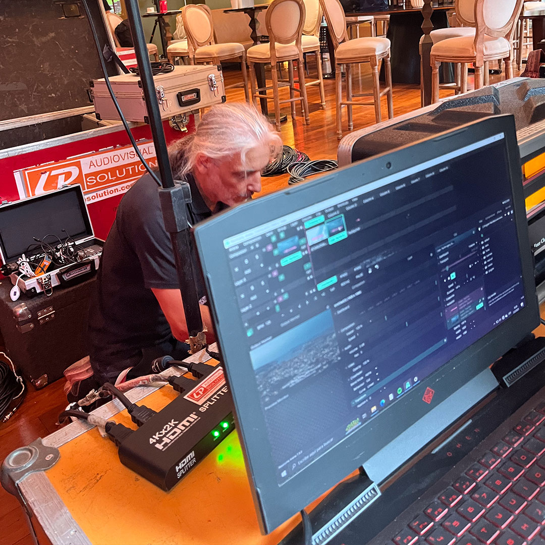Behind the scenes of events.
