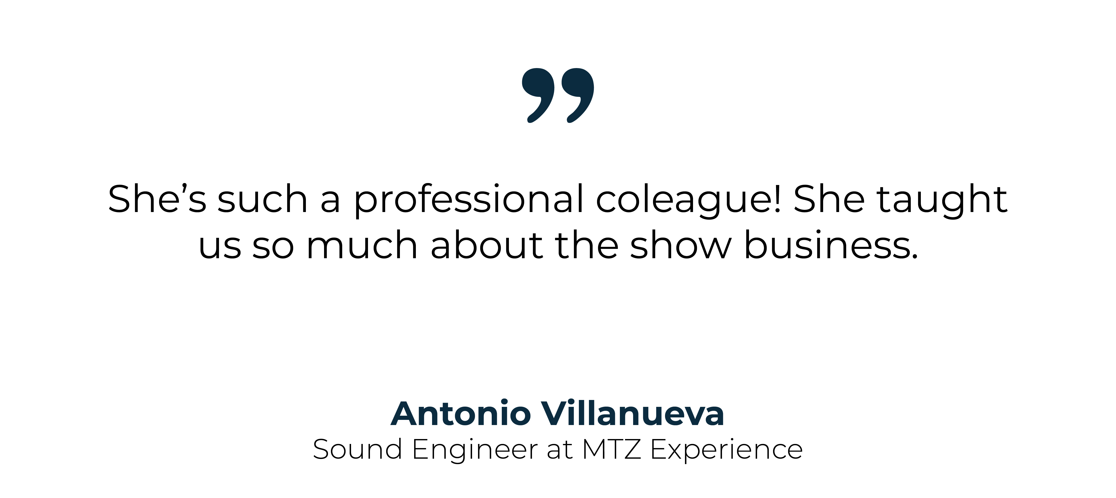Ten Senses Productions - Testimonials clients